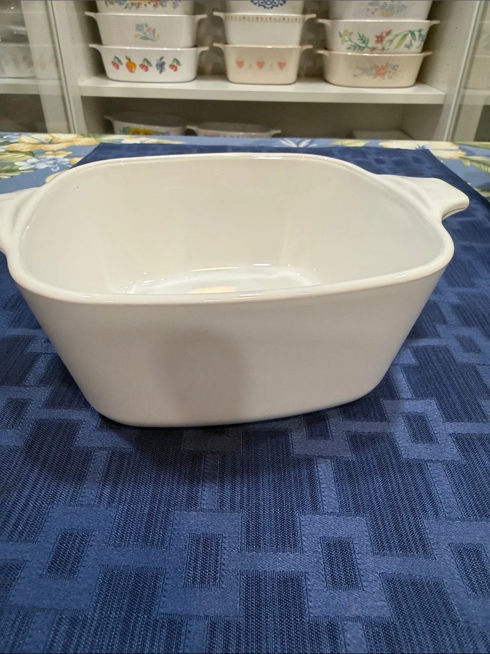Corningware All White P-43-B Ceramic Baking Dish with Handles